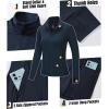 imageOutdoor Ventures Womens Full Zip Up Athletic Jacket Lightweight Workout Running Jacket with Pockets for Hiking Yoga GymNavy Blue
