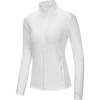 imageOutdoor Ventures Womens Full Zip Up Athletic Jacket Lightweight Workout Running Jacket with Pockets for Hiking Yoga GymWhite