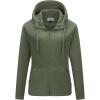 imageOutdoor Ventures Womens Full Zip Hooded Fleece Jacket Coat with 6 Pockets Warm Soft Polar Fleece Casual Hoodie SweatshirtGreen Gray