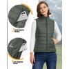 imageOutdoor Ventures Womens Lightweight Puffer Vest Outerwear Zip Up Warm Sleeveless Winter Jacket Padded Gilet Quilted CoatArmy Green