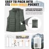 imageOutdoor Ventures Womens Lightweight Puffer Vest Outerwear Zip Up Warm Sleeveless Winter Jacket Padded Gilet Quilted CoatArmy Green