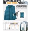 imageOutdoor Ventures Womens Lightweight Puffer Vest Outerwear Zip Up Warm Sleeveless Winter Jacket Padded Gilet Quilted CoatModern Blue
