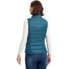 imageOutdoor Ventures Womens Lightweight Puffer Vest Outerwear Zip Up Warm Sleeveless Winter Jacket Padded Gilet Quilted CoatModern Blue