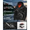 imageOutdoor Ventures Womens Hooded Puffer Jacket Waterproof Lightweight FullZip Warm Quilted Winter CoatBlack