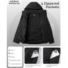 imageOutdoor Ventures Womens Hooded Puffer Jacket Waterproof Lightweight FullZip Warm Quilted Winter CoatBlack