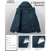 imageOutdoor Ventures Womens Hooded Puffer Jacket Waterproof Lightweight FullZip Warm Quilted Winter CoatDeep Blue