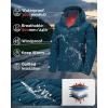 imageOutdoor Ventures Womens Hooded Puffer Jacket Waterproof Lightweight FullZip Warm Quilted Winter CoatModern Blue