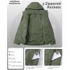 imageOutdoor Ventures Womens Hooded Puffer Jacket Waterproof Lightweight FullZip Warm Quilted Winter CoatOlive Green