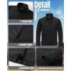 imageOutdoor Ventures Mens Softshell Jacket Waterproof Fleece Lined Rain Shell Jacket Lightweight Windbreaker for Hiking TravelBlack
