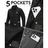 imageOutdoor Ventures Mens Softshell Jacket Waterproof Fleece Lined Rain Shell Jacket Lightweight Windbreaker for Hiking TravelBlack
