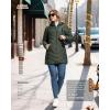 imageOutdoor Ventures Womens Long Hooded Lightweight Puffer Coat Quilted Insulated Winter JacketArmy Green