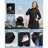 imageOutdoor Ventures Womens Long Hooded Lightweight Puffer Coat Quilted Insulated Winter JacketBlack