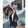 imageOutdoor Ventures Womens Long Hooded Lightweight Puffer Coat Quilted Insulated Winter JacketBlack