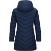 imageOutdoor Ventures Womens Long Hooded Lightweight Puffer Coat Quilted Insulated Winter JacketBlue