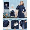 imageOutdoor Ventures Womens Long Hooded Lightweight Puffer Coat Quilted Insulated Winter JacketBlue