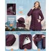 imageOutdoor Ventures Womens Long Hooded Lightweight Puffer Coat Quilted Insulated Winter JacketWine