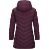 imageOutdoor Ventures Womens Long Hooded Lightweight Puffer Coat Quilted Insulated Winter JacketWine