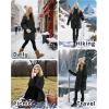 imageOutdoor Ventures Womens Waterproof Fleece Lined Winter Coat Parka Removable Hood Warm Long Insulated Thicken Puffer JacketBlack
