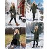 imageOutdoor Ventures Womens Waterproof Fleece Lined Winter Coat Parka Removable Hood Warm Long Insulated Thicken Puffer JacketGreenish Brown