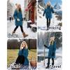 imageOutdoor Ventures Womens Waterproof Fleece Lined Winter Coat Parka Removable Hood Warm Long Insulated Thicken Puffer JacketModern Blue