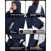 imageOutdoor Ventures Womens Waterproof Fleece Lined Winter Coat Parka Removable Hood Warm Long Insulated Thicken Puffer JacketNavy