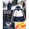 imageOutdoor Ventures Womens Waterproof Fleece Lined Winter Coat Parka Removable Hood Warm Long Insulated Thicken Puffer JacketNavy