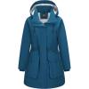 imageOutdoor Ventures Womens Waterproof Fleece Lined Winter Coat Parka Removable Hood Warm Long Insulated Thicken Puffer JacketModern Blue