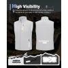imageOutdoor Ventures Mens Windproof Softshell Vest Outerwear Lightweight Sleeveless Jacket for Running Golf Hiking TravelWhite