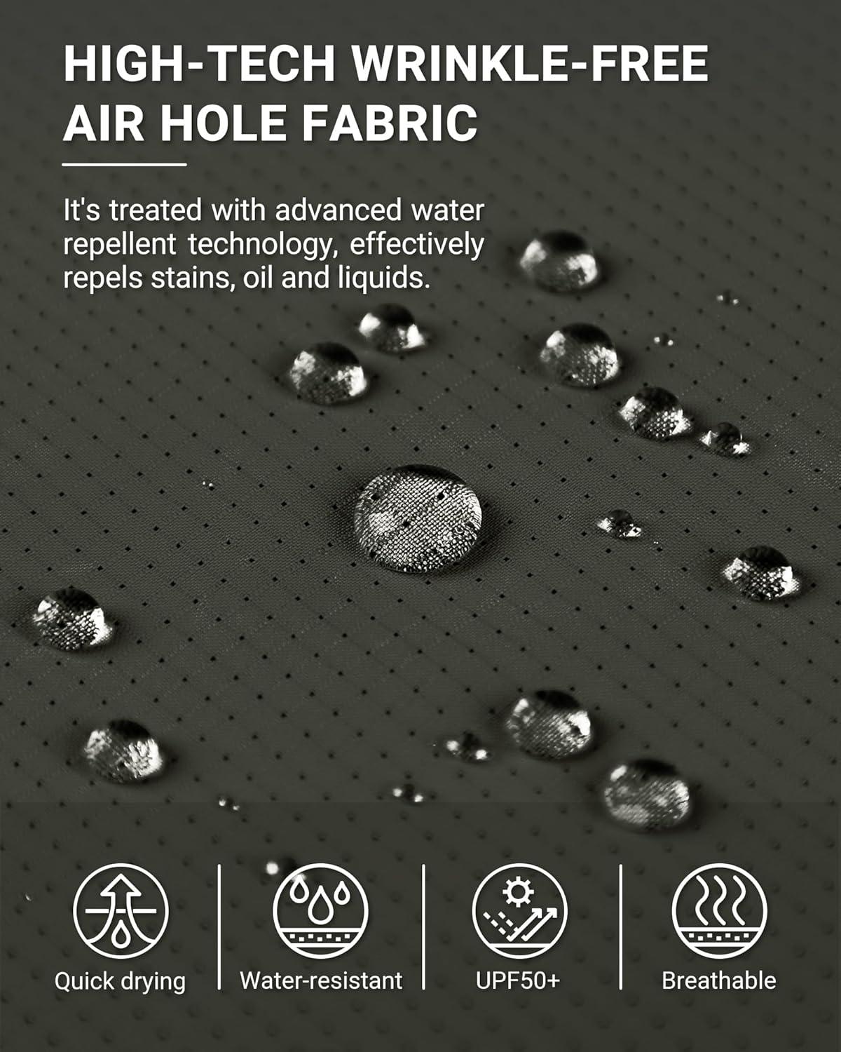 imageOutdoor Ventures Mens UPF 50 UV Sun Protection Shirt Long Sleeve Hiking Fishing Shirt Cooling Quick Dry for Safari TravelArmy Green