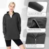 image:imageOutdoor Ventures Womens Loose Fit 14 Quarter Zip Soft Lightweight Polar Fleece Pullover Jacket with Zipper Pocket