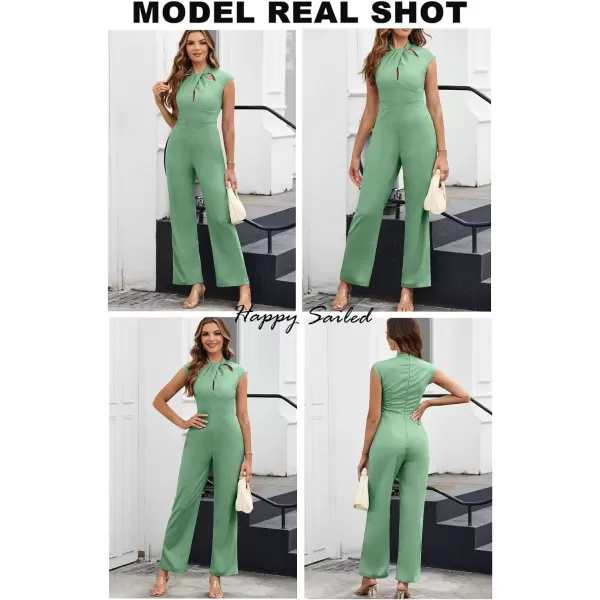 Happy Sailed Jumpsuits for Women Hollow Out High Waist Wide Leg One Piece Romper Long Pants Summer Outfits