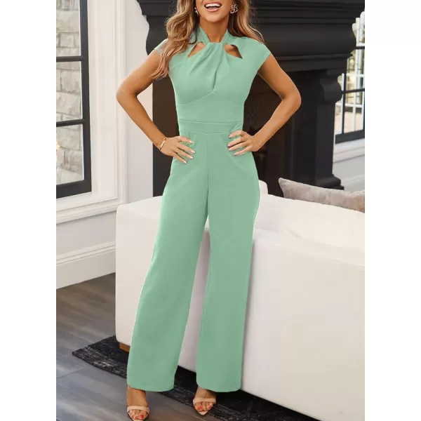 Happy Sailed Jumpsuits for Women Hollow Out High Waist Wide Leg One Piece Romper Long Pants Summer Outfits