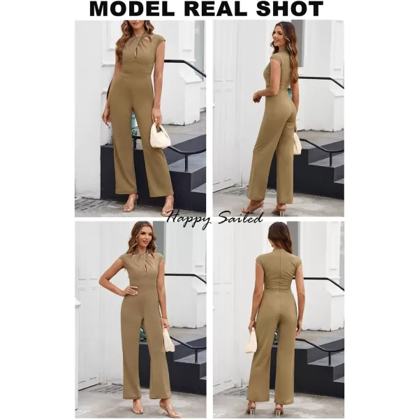 Happy Sailed Jumpsuits for Women Hollow Out High Waist Wide Leg One Piece Romper Long Pants Summer Outfits