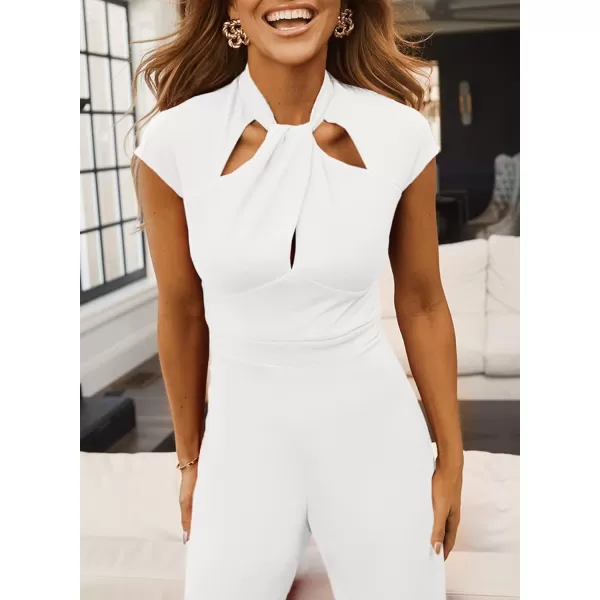 Happy Sailed Jumpsuits for Women Hollow Out High Waist Wide Leg One Piece Romper Long Pants Summer Outfits