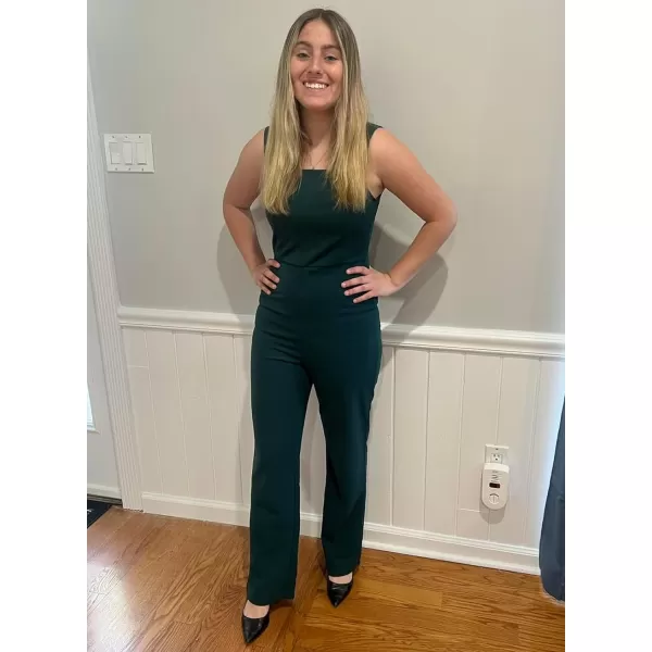 Happy Sailed Women Square Neck Dressy Jumpsuit 2023 Summer Sleeveless Wide Leg Pant Romper Jumpsuits
