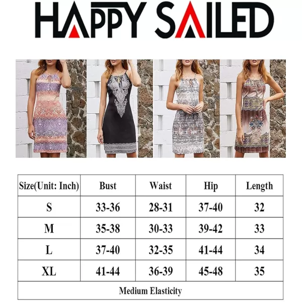Happy Sailed Women Summer Halter Neck Dress Floral Print Bohemian Beach Dresses S-XL