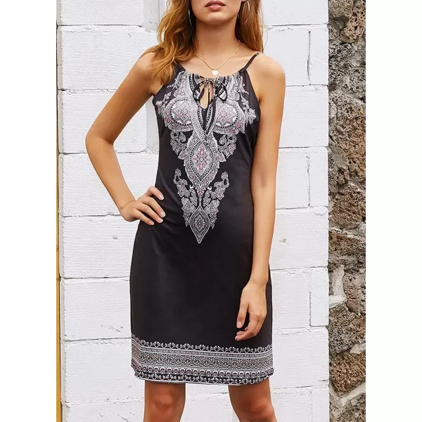 Happy Sailed Women Summer Halter Neck Dress Floral Print Bohemian Beach Dresses S-XL