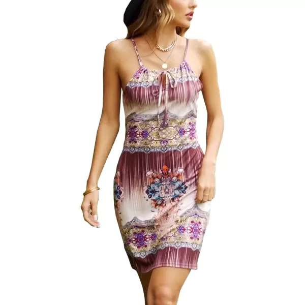 Happy Sailed Women Summer Halter Neck Dress Floral Print Bohemian Beach Dresses S-XL