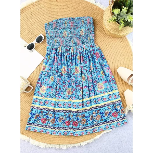 Happy Sailed Women Summer Halter Neck Dress Floral Print Bohemian Beach Dresses S-XL