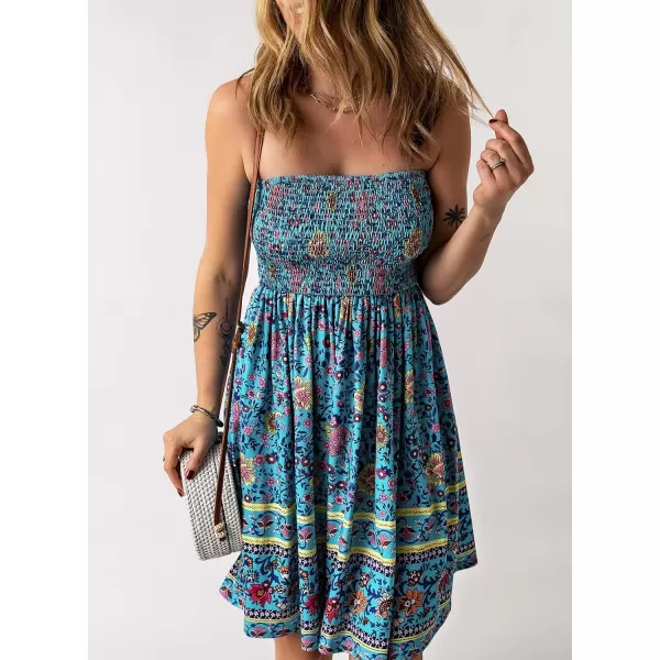 Happy Sailed Women Summer Halter Neck Dress Floral Print Bohemian Beach Dresses S-XL