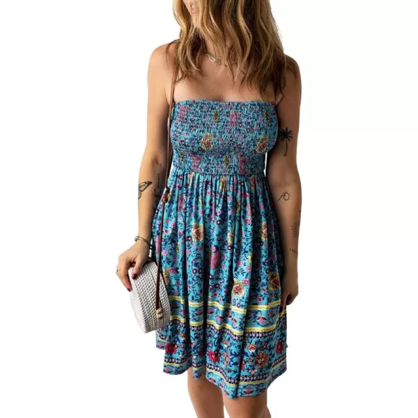 Happy Sailed Women Summer Halter Neck Dress Floral Print Bohemian Beach Dresses S-XL