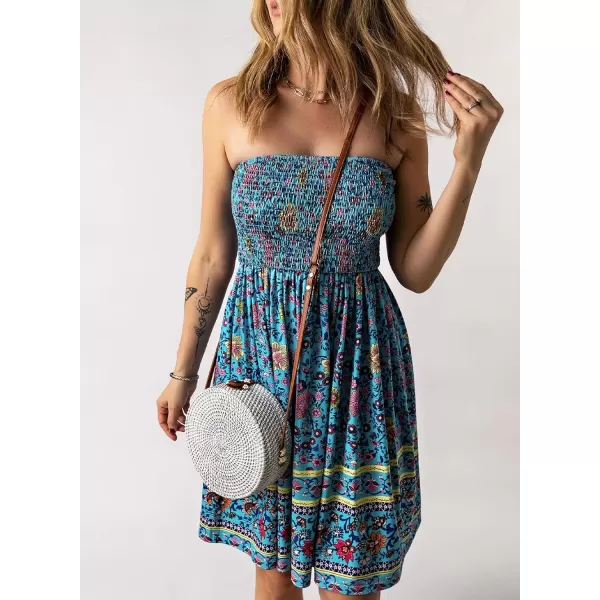 Happy Sailed Women Summer Halter Neck Dress Floral Print Bohemian Beach Dresses S-XL