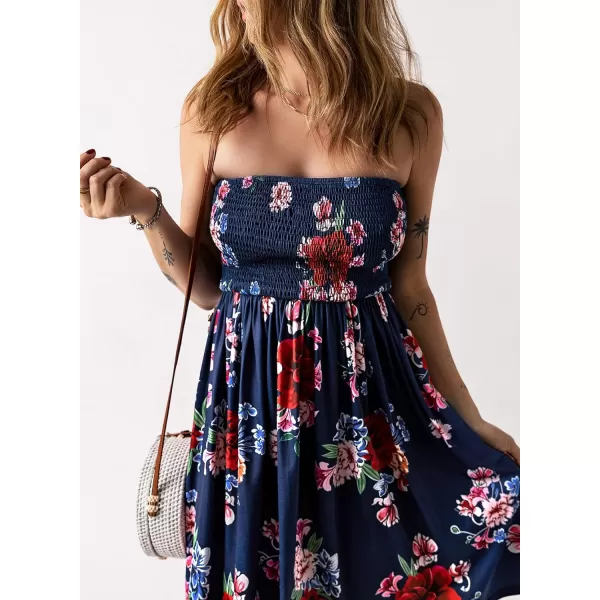 Happy Sailed Women Summer Halter Neck Dress Floral Print Bohemian Beach Dresses S-XL