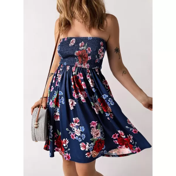 Happy Sailed Women Summer Halter Neck Dress Floral Print Bohemian Beach Dresses S-XL