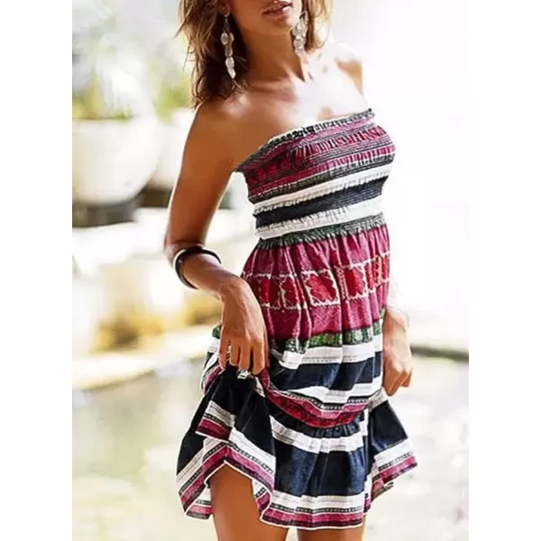 Happy Sailed Women Summer Halter Neck Dress Floral Print Bohemian Beach Dresses S-XL