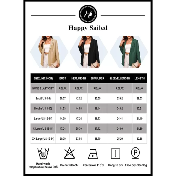 Happy Sailed Womens Blazer Fall Fashion Long Sleeve Lapel Collar Button Linen Jackets Business Casual Clothes for Women