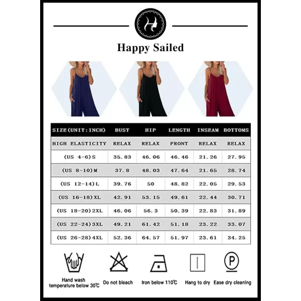 Happy Sailed Women's Casual Sleeveless Front Button Loose Jumpsuits Stretchy Long Pants Romper with Pockets