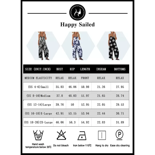 Happy Sailed Women's Casual Sleeveless Front Button Loose Jumpsuits Stretchy Long Pants Romper with Pockets