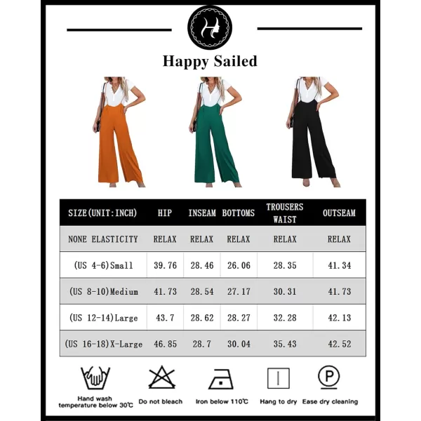Happy Sailed Women's Casual Sleeveless Front Button Loose Jumpsuits Stretchy Long Pants Romper with Pockets