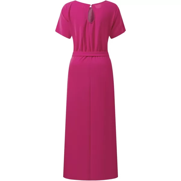 Happy Sailed Womens Formal Dress Batwing Sleeve Waist Belted High Slit Long Maxi Cocktail Party Dresses Evening Gown